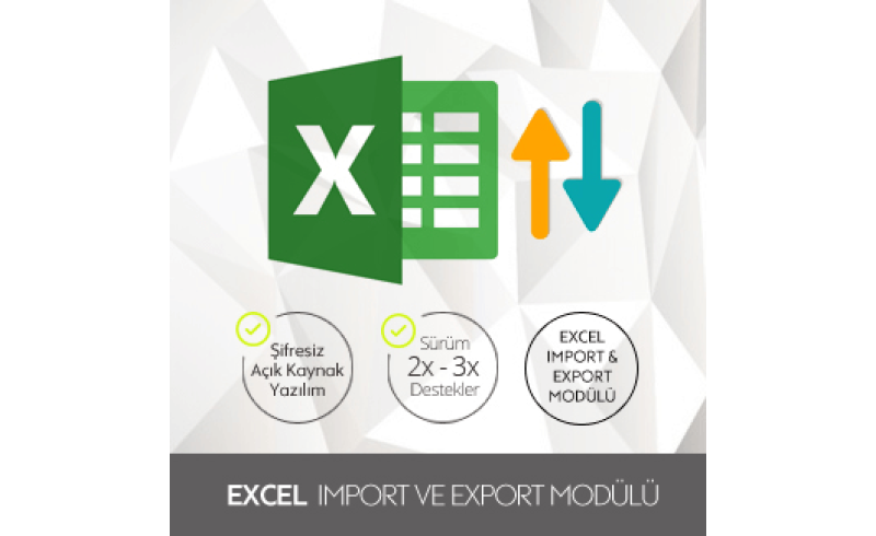 Opencart Excel Import & Export Modülü Opencart Excel Import & Export Modülü