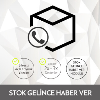 Stok Gelince Haber Ver Modülü Stok Gelince Haber Ver Modülü