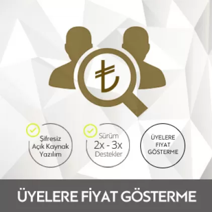 Üyelere Fiyat Gösterme Üyelere Fiyat Gösterme