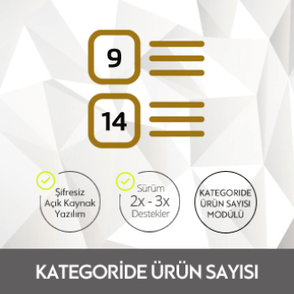 Opencart Kategoride Ürün Sayısı Modülü Opencart Kategoride Ürün Sayısı Modülü