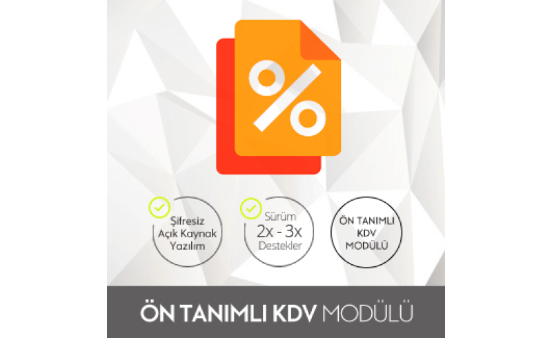 Opencart Ön Tanımlı KDV Modülü Opencart Ön Tanımlı KDV Modülü