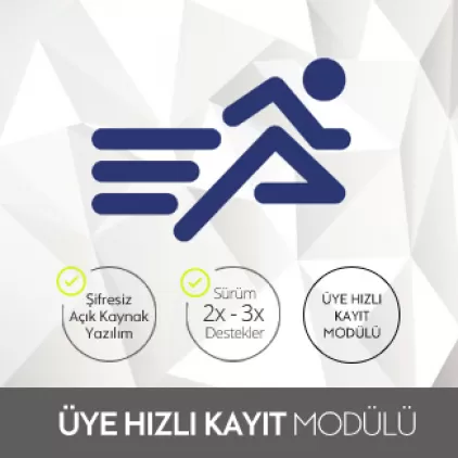 Opencart Üye Hızlı Kayıt Modülü Opencart Üye Hızlı Kayıt Modülü