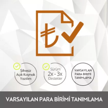 Varsayılan Para Birimi Tanımlama Varsayılan Para Birimi Tanımlama
