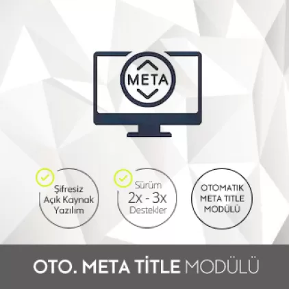 Otomatik Meta Title Modülü Otomatik Meta Title Modülü