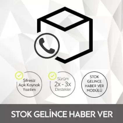 Stok Gelince Haber Ver Modülü Stok Gelince Haber Ver Modülü