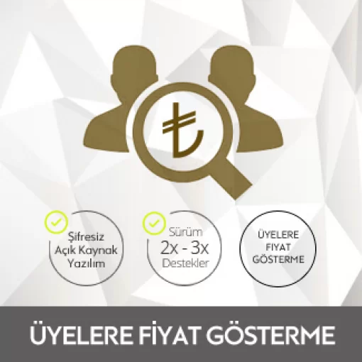 Üyelere Fiyat Gösterme Üyelere Fiyat Gösterme