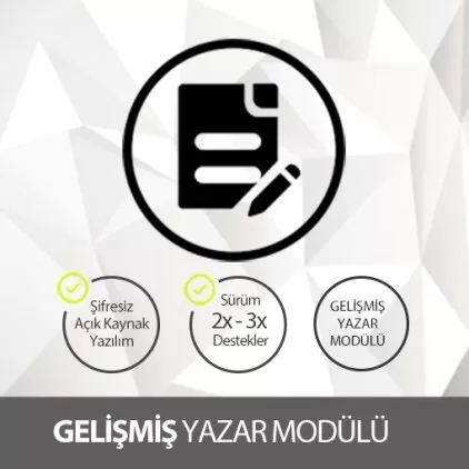 Gelişmiş Yazar Modülü Gelişmiş Yazar Modülü