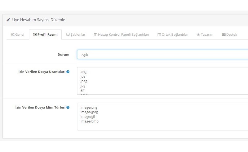 Opencart Hesabım Sayfası Modülü