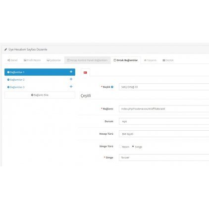 Opencart Hesabım Sayfası Modülü Opencart Hesabım Sayfası Modülü