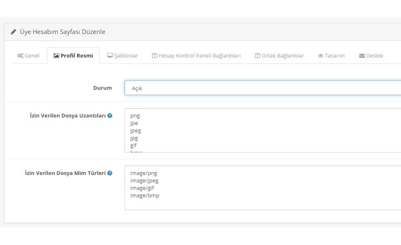 Opencart Hesabım Sayfası Modülü