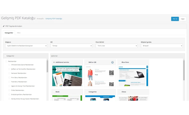 OpenCart PDF Katalog Modülü