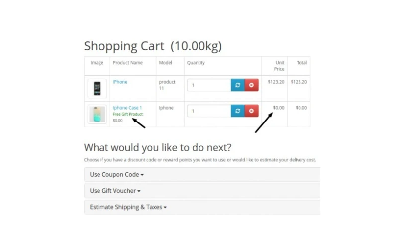 Opencart Ürün/Kategori Bazında Ücretsiz Hediye Modülü