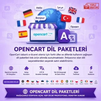 OpenCart Dil Paketleri – Çoklu Dil Seçenekleri