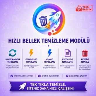 OpenCart Hızlı Bellek Temizleme Modülü