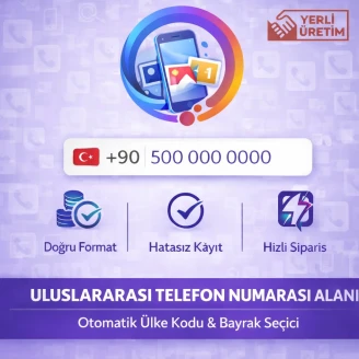 OpenCart Uluslararası Telefon Numarası Alanı (Bayraklı Giriş & Otomatik Kod)