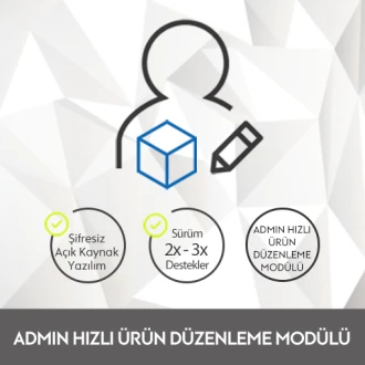 Admin Hızlı Ürün Düzenleme Modülü