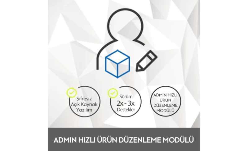 Admin Hızlı Ürün Düzenleme Modülü Admin Hızlı Ürün Düzenleme Modülü