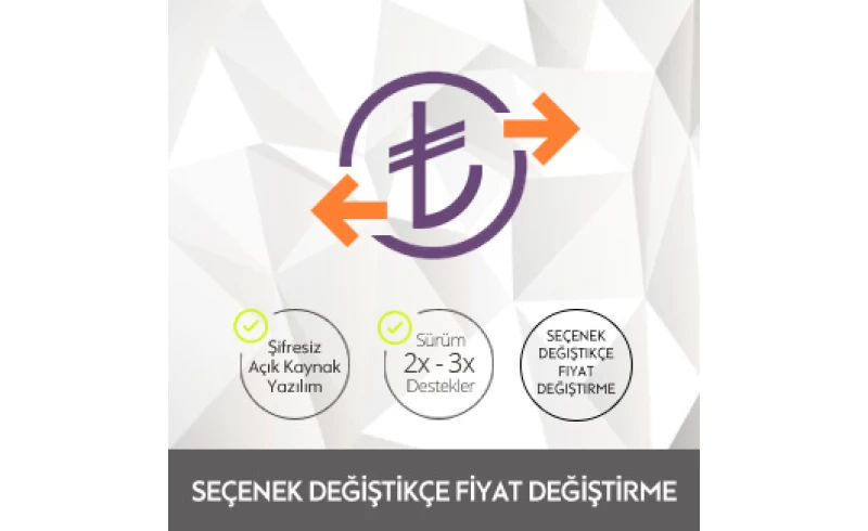 Seçenek değiştikçe fiyat değiştirme Seçenek değiştikçe fiyat değiştirme