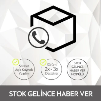 Stok Gelince Haber Ver Modülü