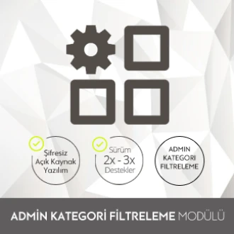 Admin Kategori Filtreleme