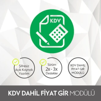Opencart KDV Dahil Fiyat Gir Modülü