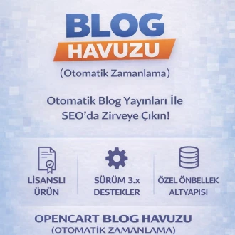 OpenCart Otomatik BLog Havuzu ve Yayınlama Modülü