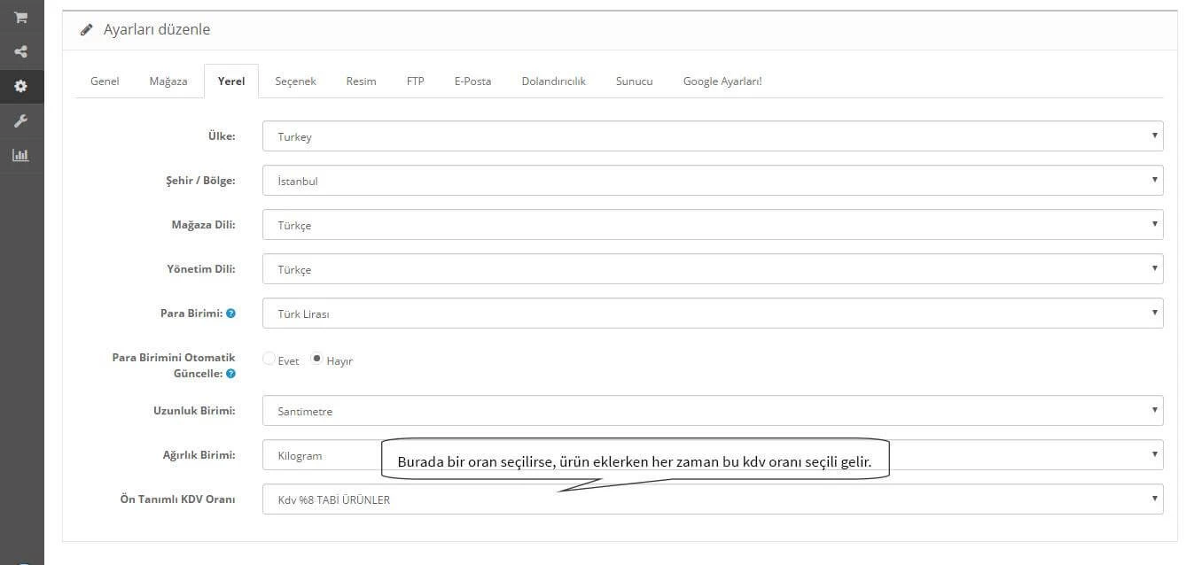 opencart-on-tanimli-kdv-modulu