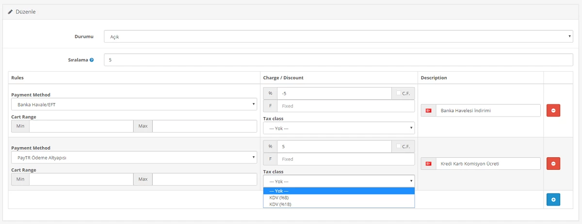 opencart-odeme-turunde-indirim-modulu