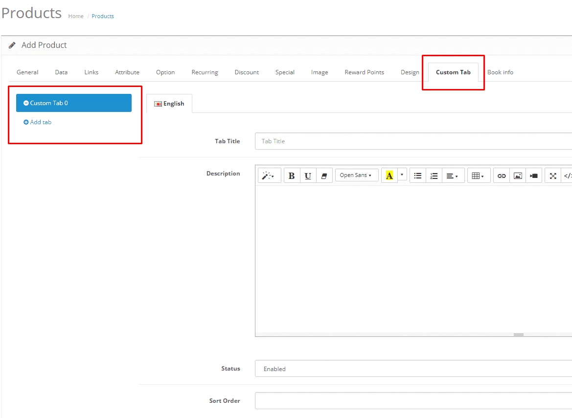 opencart-ozel-tab-menu