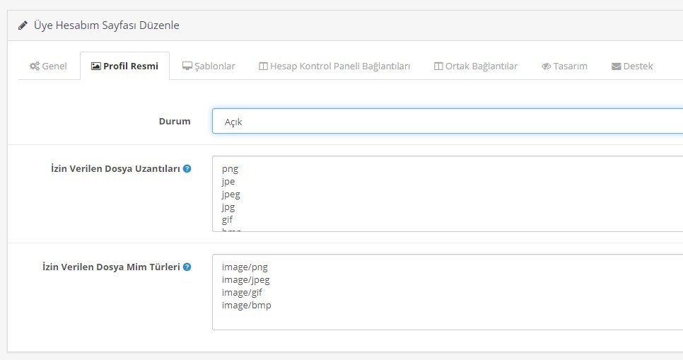 Opencart Hesabım Sayfası Modülü