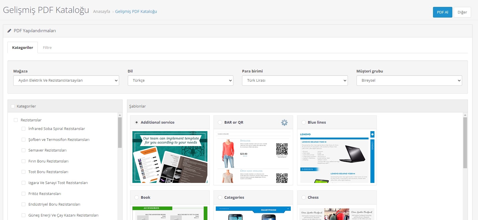 OpenCart PDF Katalog Modülü
