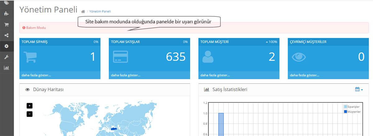 opencart-bakim-modu-uyarisi