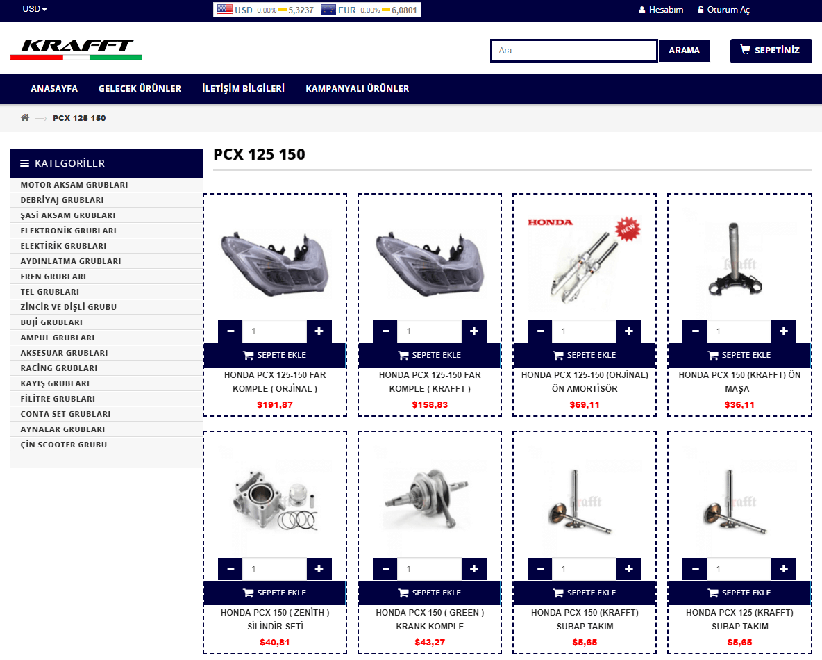 opencart-kategori-urun-miktar-degisimi